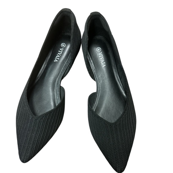 VIVAIA Women's Black Textured Flats - Picture 3 of 5